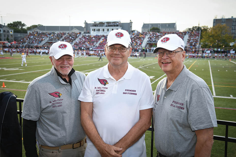 Three of Fisher football's founding members