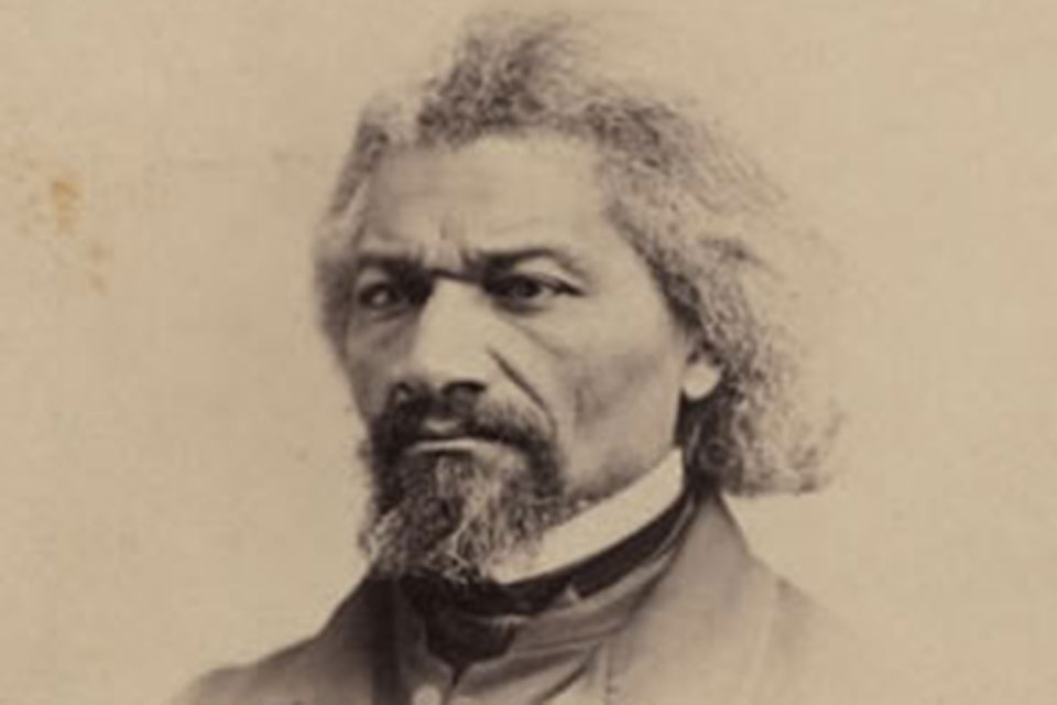 A photograph of Frederick Douglass from Lavery Library's special collection holdings.