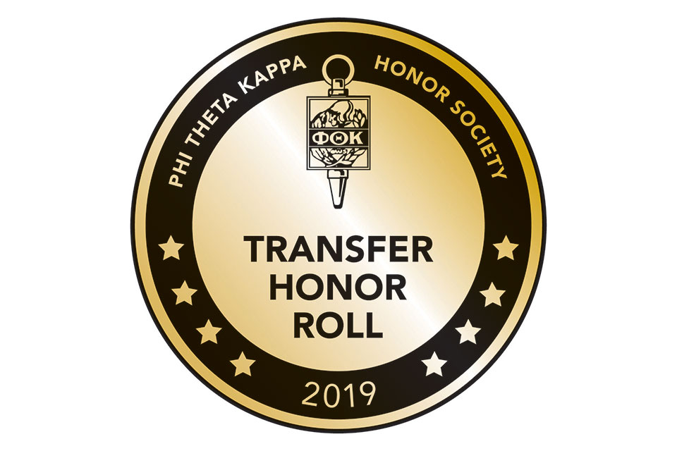 Phi Theta Kappa Honor Society’s 2019 Transfer Honor Roll Badge