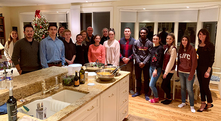 Over 20 students from Plutino-Calabrese’s two Italian classes gathered at the President’s Residence for the first of what she hopes will be many events designed to bring people together to learn more about the different cultures, languages, and of course, the food.