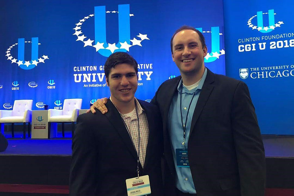 Josh Miles and Liam Wicks attended the Clinton Global Initiative University in November 2018.