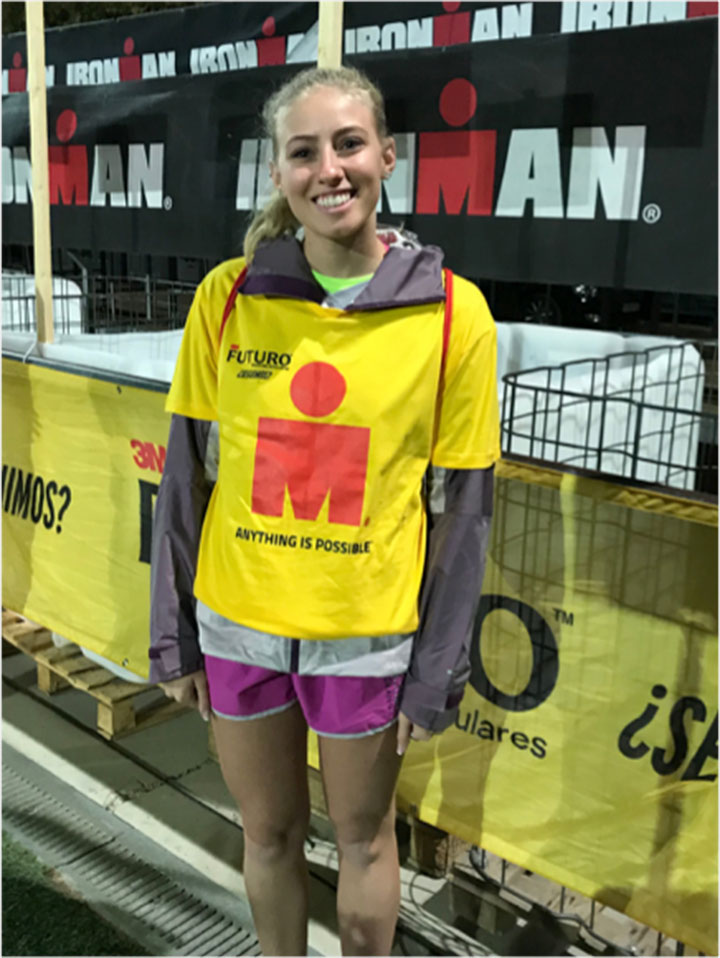 Taylor Ketcham ’21 paired her passion for event management with her love of competition when she traveled to Barcelona, Spain to work as a volunteer with Ironman Triathlon in October.