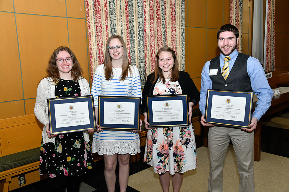 Four awards were given to undergraduate students, recognizing their academic excellence, leadership, and commitment to education.