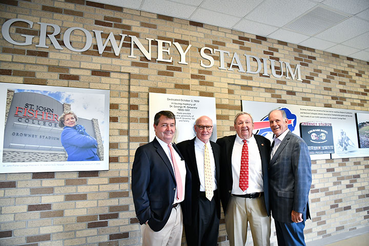 Kevin Dugan, President Rooney, Jim Growney, and Jack DePeters.