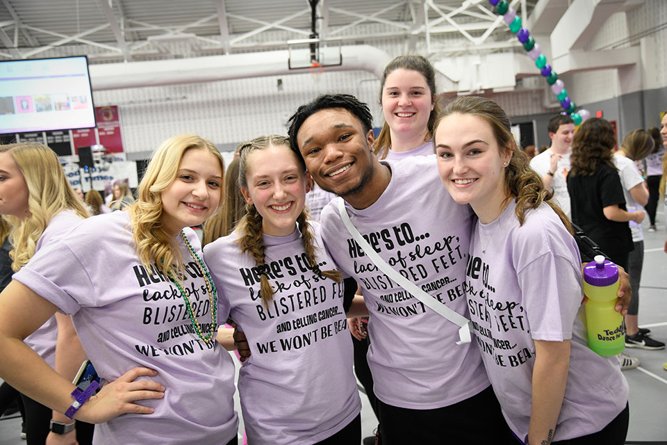 Trey Holmes with friends at the Teddi Dance for Love.