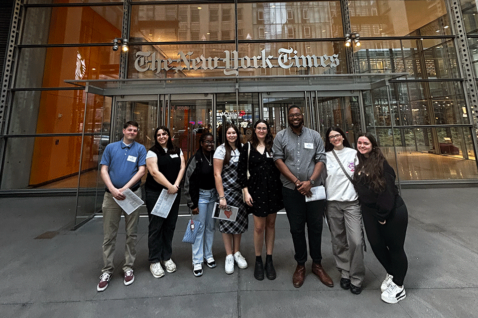 The Cardinal Courier staff visited the New York Times while in New York City.