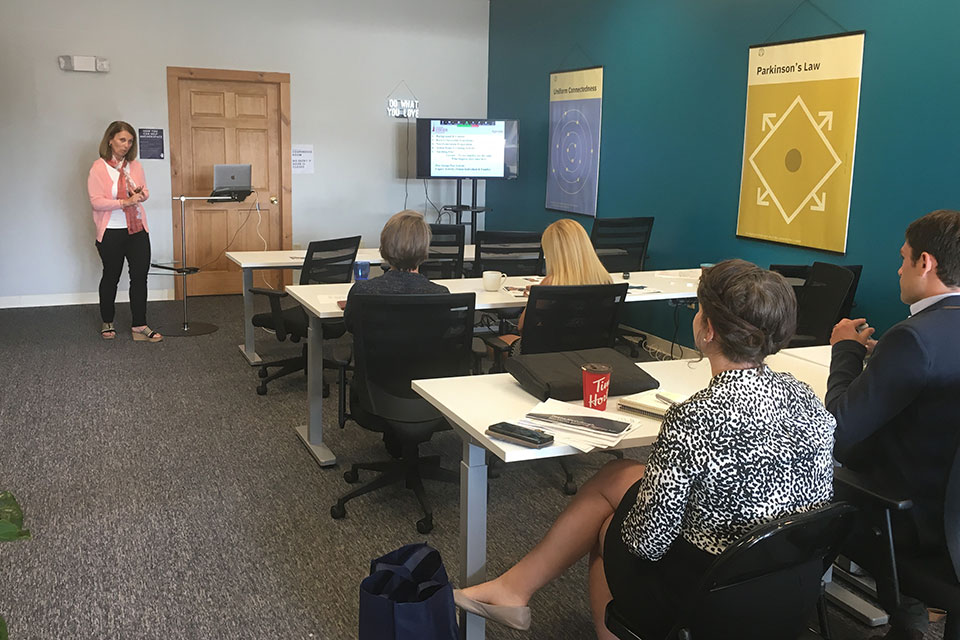 Dr. Carol Wittmeyer, visiting associate professor and interim associate dean in the School of Business, served as an invited presenter during a workshop offered by the North Country Center for Businesses in Transition.