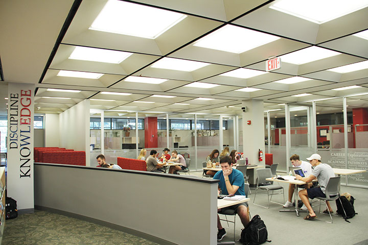 Photo of the open area outside of the Center for Career and Academic Planning