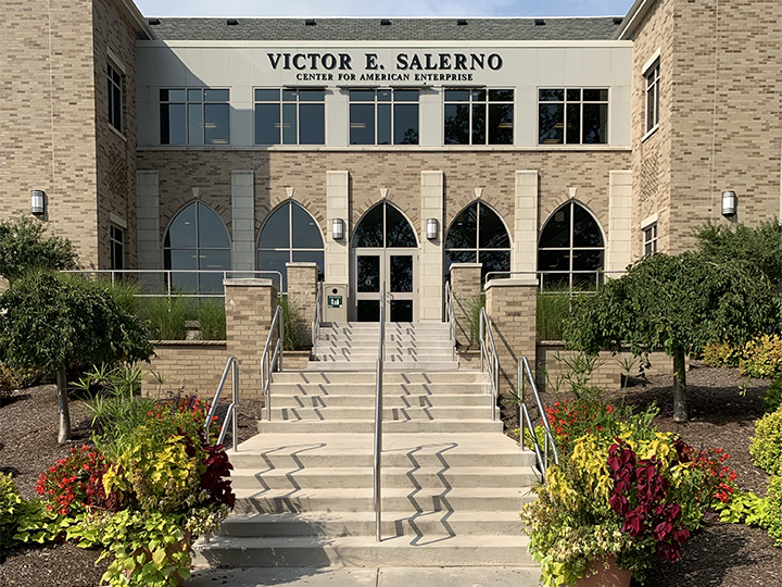 Opened in 2013, the Victor E. Salerno Center for American Enterprise is home to the College’s School of Business.